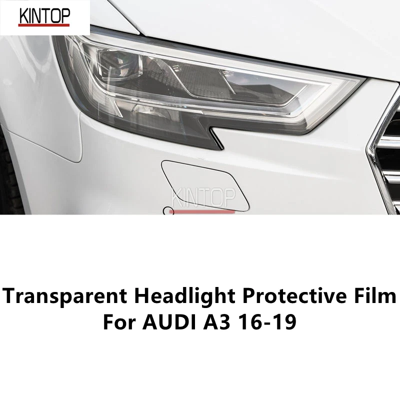 

For AUDI A3 16-19 TPU Transparent Headlight Protective Film, Headlight Protection, Film Modification