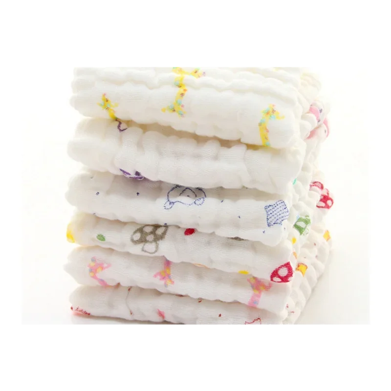 6 Layers Baby Cotton Gauze Muslin Face Towel Wash Cloth Handkerchiefs Infant Feeding Saliva Towels bath towel cotton towel baby towel muslin towel muslin feeding towel