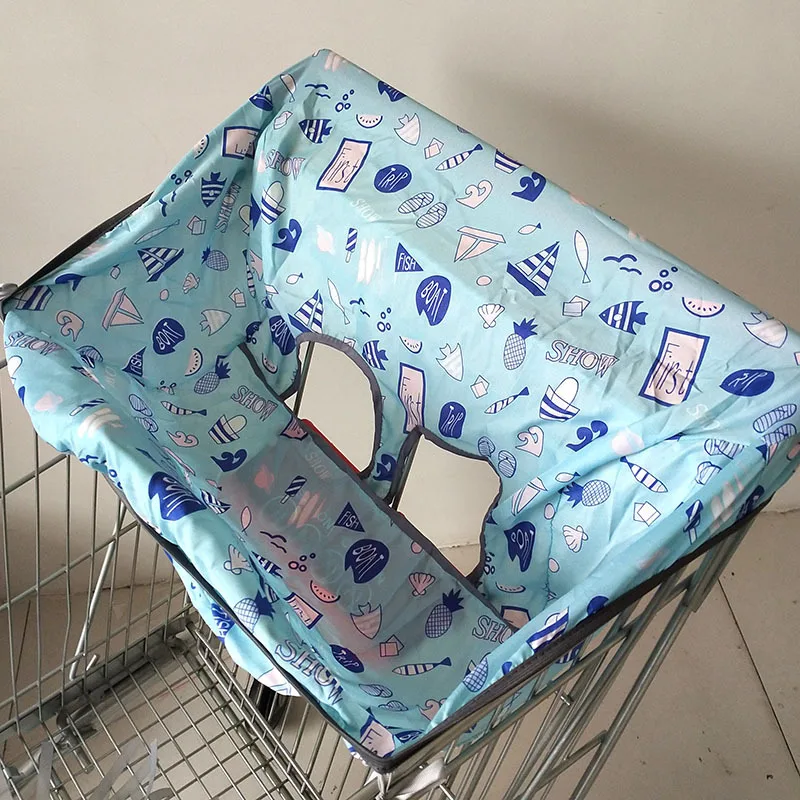 2in1 Trolley Cover/Kinderstoel Cover Voor Baby Draagbare Kids Kussen Mat Voor Supermarkt Winkelwagentje/Kruidenier Winkelwagen Cover