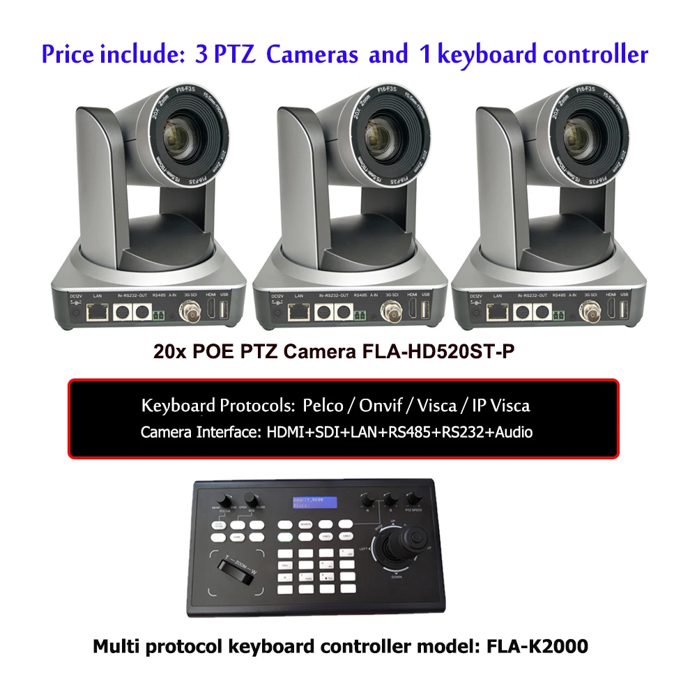 cam System Visca Camera Ptz Camera Ptz Poe Ip Camera