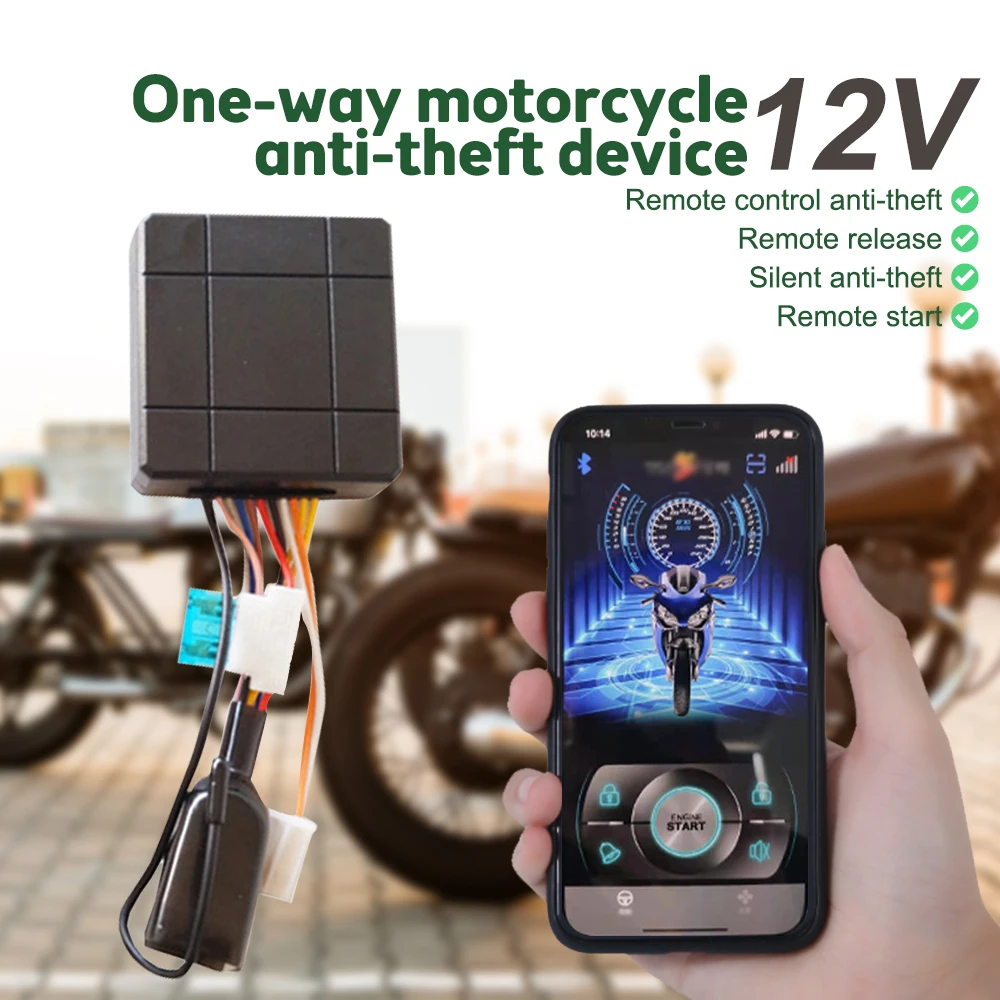 Contrôle intelligent Alarme Moto Démarrage à distance Sans clé Application  mobile Système de contrôle Serron d'alarme moto électrique