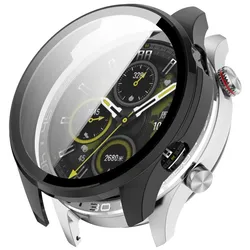 Enhanced Protective Case with Tempered Glass for Watch 5 Pro (Black)