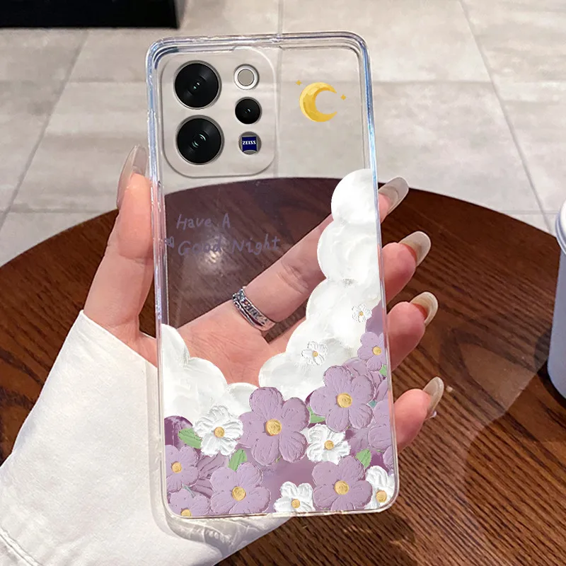 Aesthetic Lovely Cartoon Silicone Phone Case - Transparent Soft Back Cover