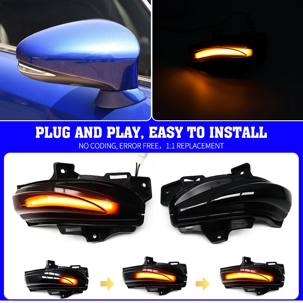 

Светодиодные динамические боковые габаритные огни для Lexus RC F Sport XC10 USC10 RC300h RC350 prefacelift 2015-2018, декоративные поворотники