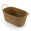 Handmade Woven Storage Basket Straw Food Container Makeup Organizer Rattan Breadfruit Case Holder 6