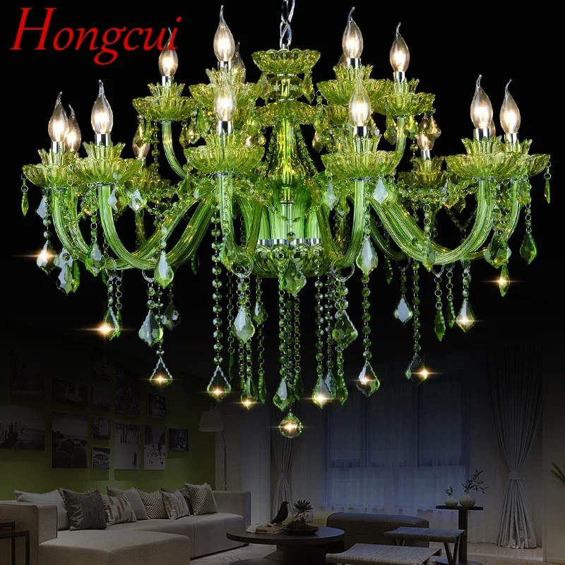 

Hongcui European Crystal Pendent Lamp Purple Candle Lamp Art Living Room Restaurant Bedroom Net KTV Clothing Store Chandeli