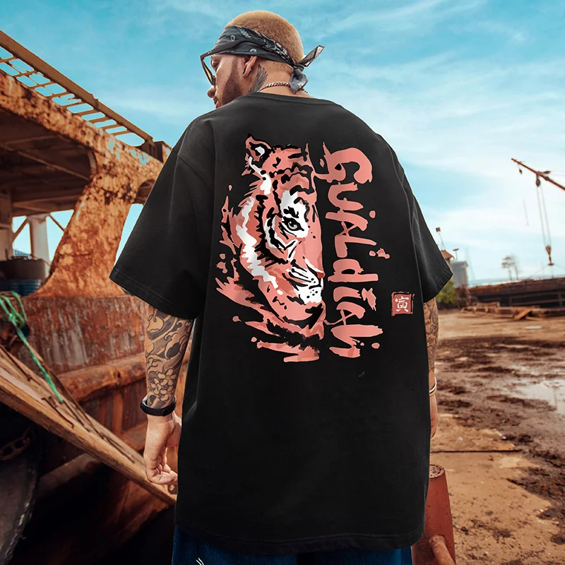 T-shirt de secagem rápida Animal Print masculino Yarichin B Club, camisa  Hip Hop para meninos