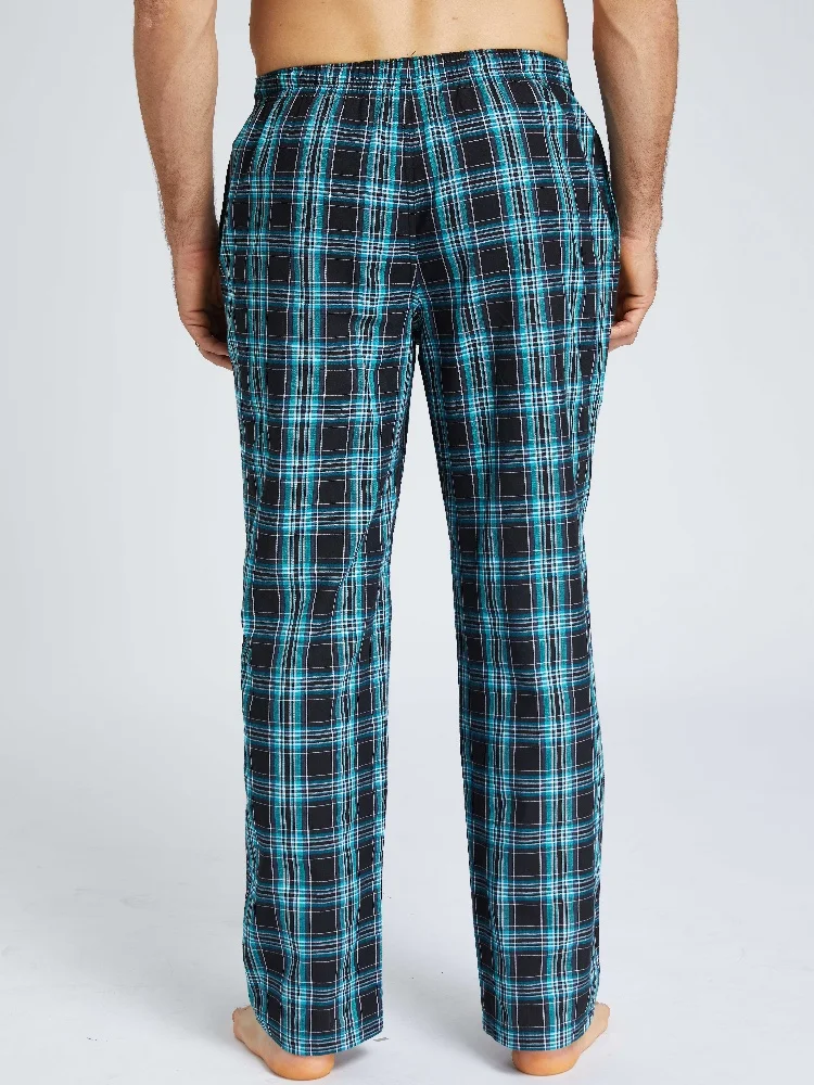 Pantaloni pigiama in flanella scozzese neri caldi da donna-pantaloni Lounge clas