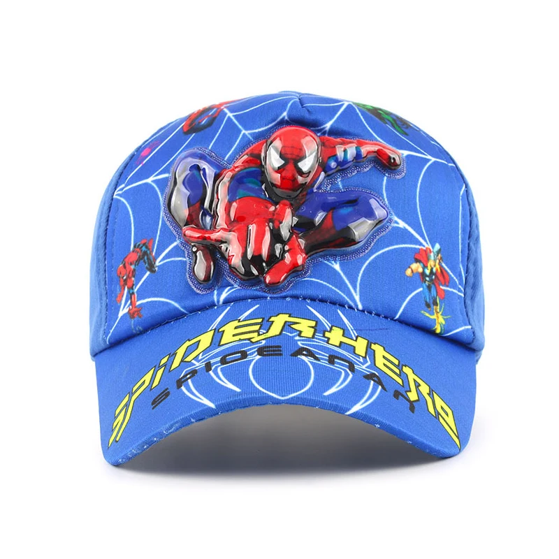 Disney Anime Led Light 3D Spiderman Baseball Cap For Boys Cartoon Autumn Baby Hats Spider Man Children's Sun Caps Kids Hat Cap 4
