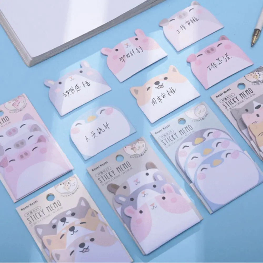 

45 листов декоративных стикеров, блокноты для записей N Times, стикеры в виде животных, стикеры для записей, Kawaii, блокнот для записей, бумага для сообщений