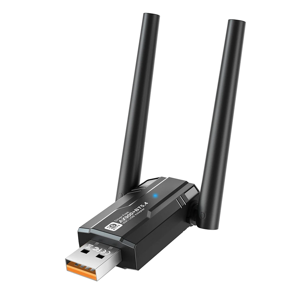 드라이버가 필요 없는 무선 네트워크 카드 블루투스 호환 5.4 USB WiFi 동글 900Mbps 2.4G&5GHz 노트북용 Windows 10 11