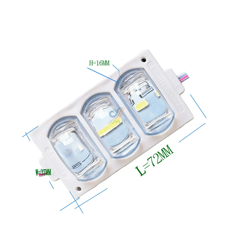 100개/세트 자동차용 플래시 RGB LED 아이즈 SMD3030 DC12V 3칩 3W IP65 휠 브로우 광고 박스 자동차