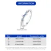 CYCUFF Original Design 925 Sterling Silver Blue Gradient Zircon Star Closed Rings For Women Wedding Engagement Silver Gifts 6