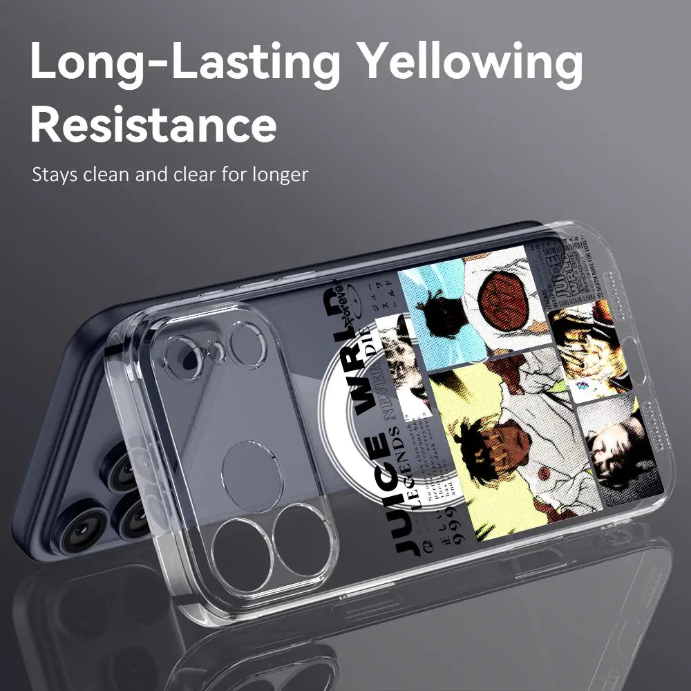 J-Juice WRLD Rapper Music Clear Magnetic Shockproof Phone Case