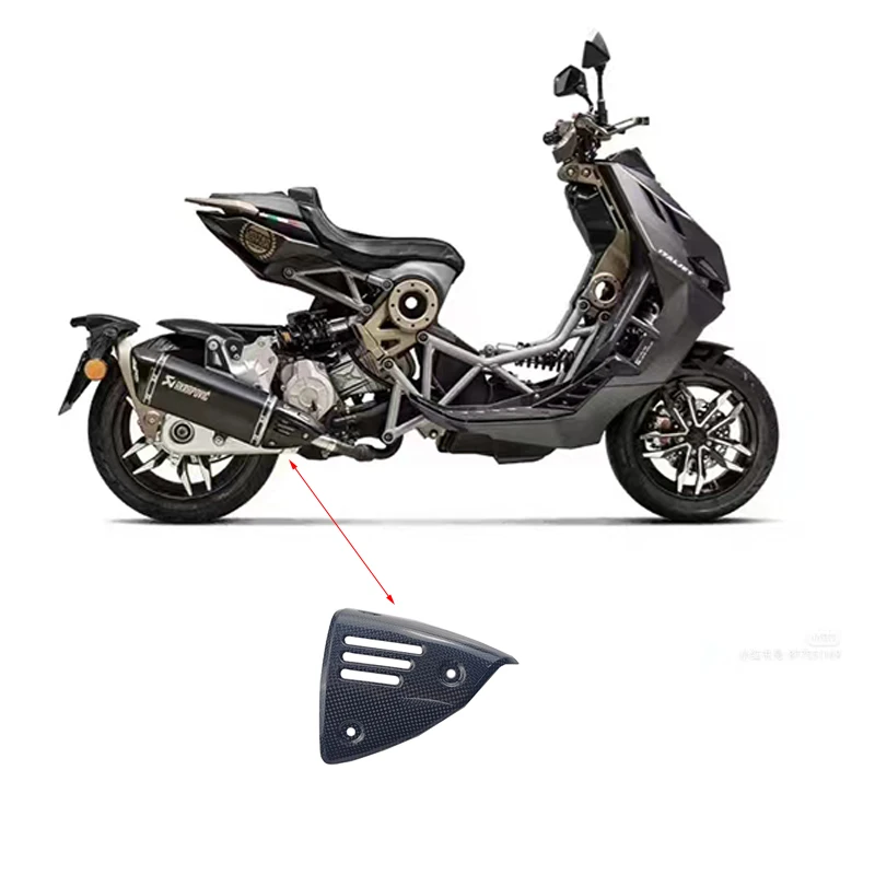 

Motorcycle Exhaust System Middle Link Pipe Carbon Fiber Heat Shield Cover Guard Anti-Scalding Shell For ITALJET Dragster 200