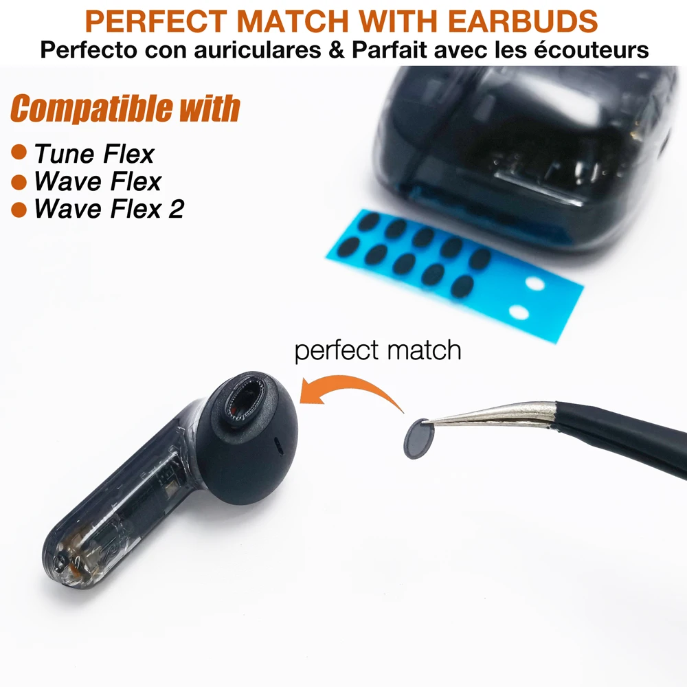 Earbuds Dust Proof Filter Replacement for JBL Tune Flex / Wave Flex / Wave Flex 2 Earphones Dust Mesh* 5 Pairs