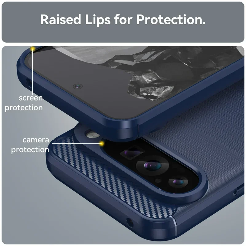 Ultra Slim Carbon Fiber TPU Case - Smooth-Touch Business Bumper Protector Cover