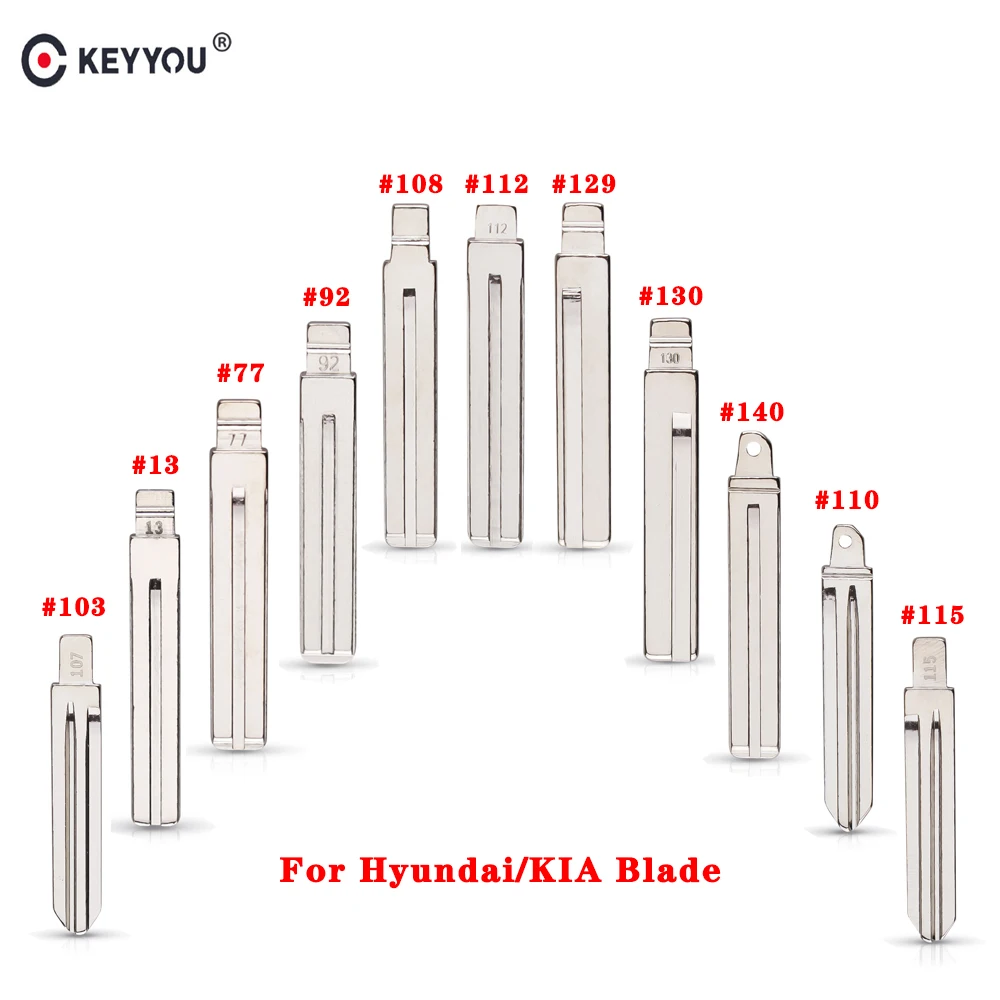

KEYYOU For Kia Spotage RIO K2 K3 K5 For Hyundai Verna I30 IX35 HB20 Sonata HY20 TOY40 Blank Remote Car Key Blade