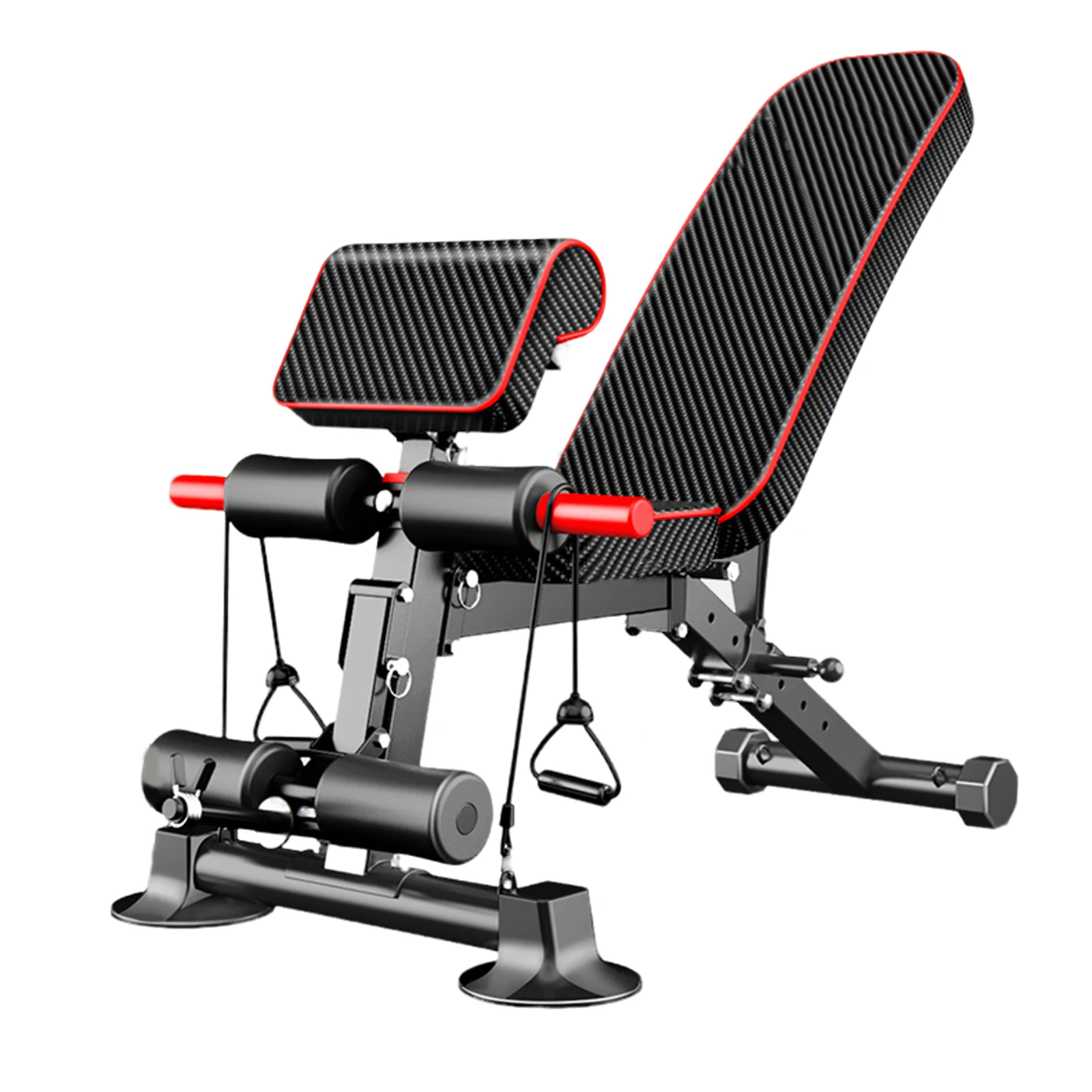 Banco de culturismo plegable con 7 posiciones ajustables, carga multifuncional de 350kg, banco con mancuernas para entrenamiento físico en casa