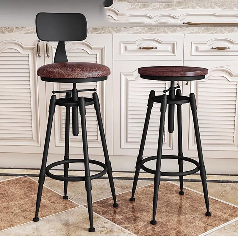 

Adjustable Height Bar Stools Camping Gaming Computer Vanity Bar Stools Relaxing Ergonomic Comfortable Chaise Library Furniture