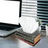 Retro Wood Book Shape Tissue Box Rectangle Napkin Paper Holder Storage Case Tissue Holder Container Home Living Room Decoration 5