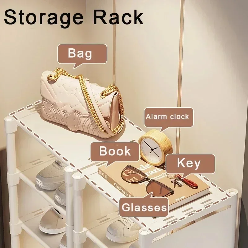Wall Corner Stackable Shoe Organizer Shelf