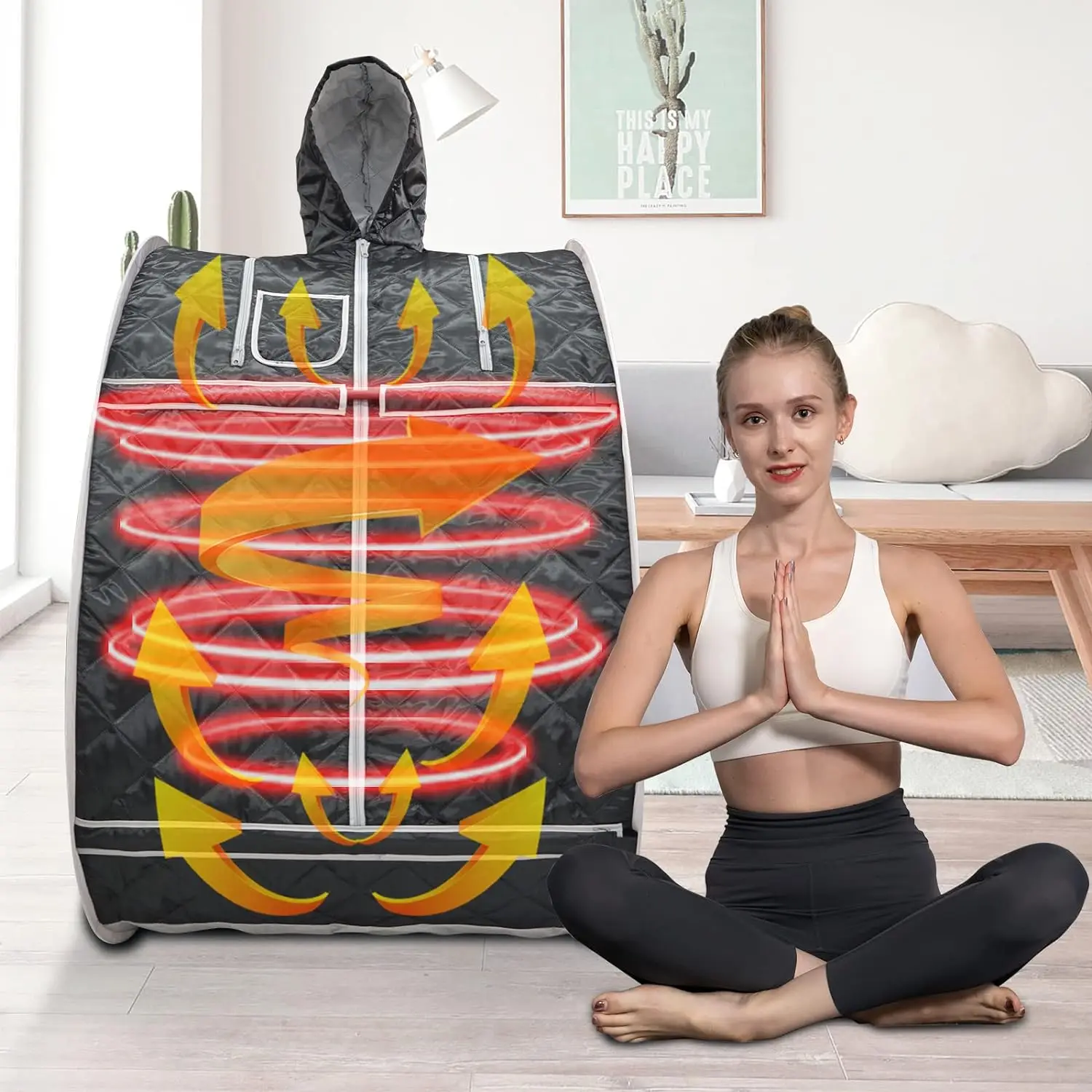 Portable sauna Folding Steam Sauna SPA Room Tent Box with Steamer One Person Weight Loss Full Body Slimming 사우나 2
