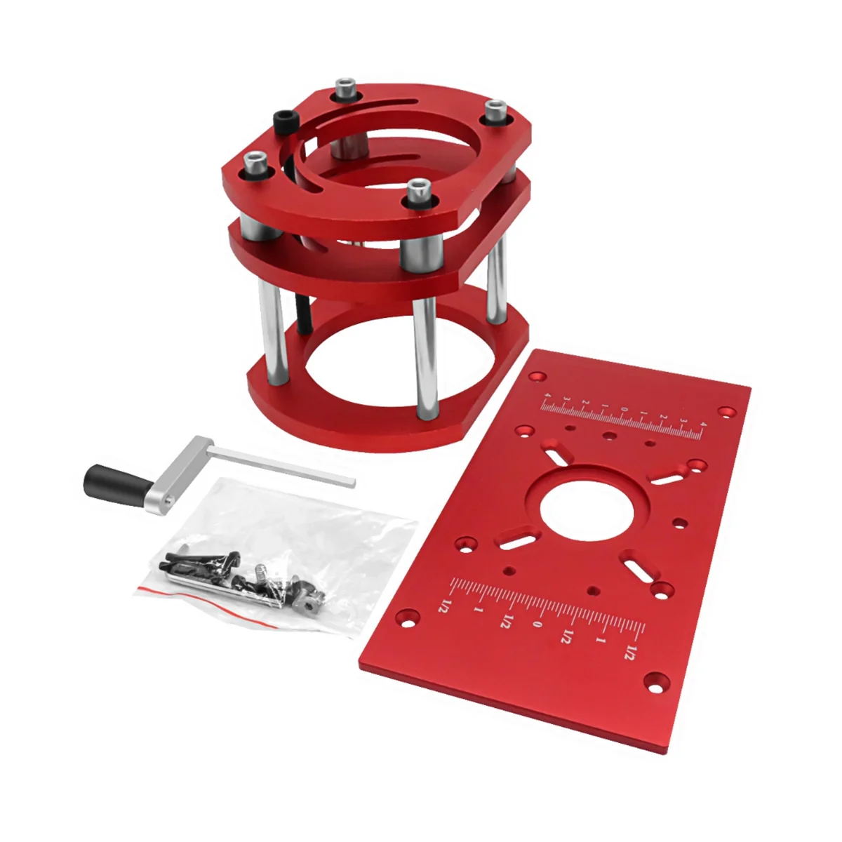 router-lift-with-fixed-base-router-insert-plate-woodworking-universal-router-lift-base-for-65mm-dia-router-motor-red