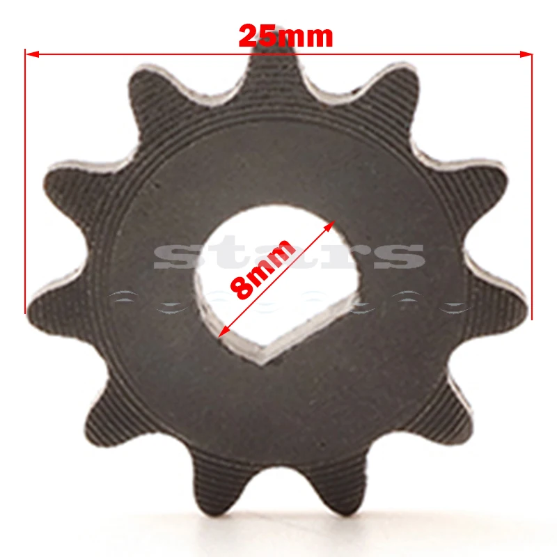 11 Teeth Sprocket Pinion High Speed Motor 25H Gear D Type Mounting Hole 8mm For High-speed Motors Electric Scooters Accessories