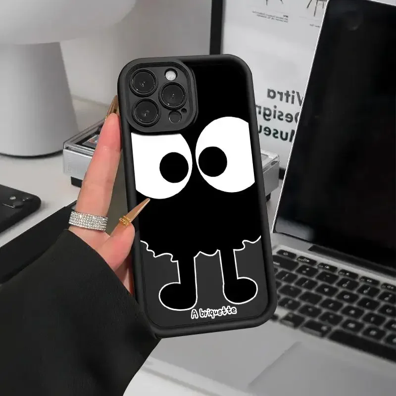 Big Eye Eggette Soft Silicone Phone Case for iPhone 15 14 Pro Max 11 12 13 Pro Max Mini XS X XR 7 8 14 15 Plus SE 2020 Cover