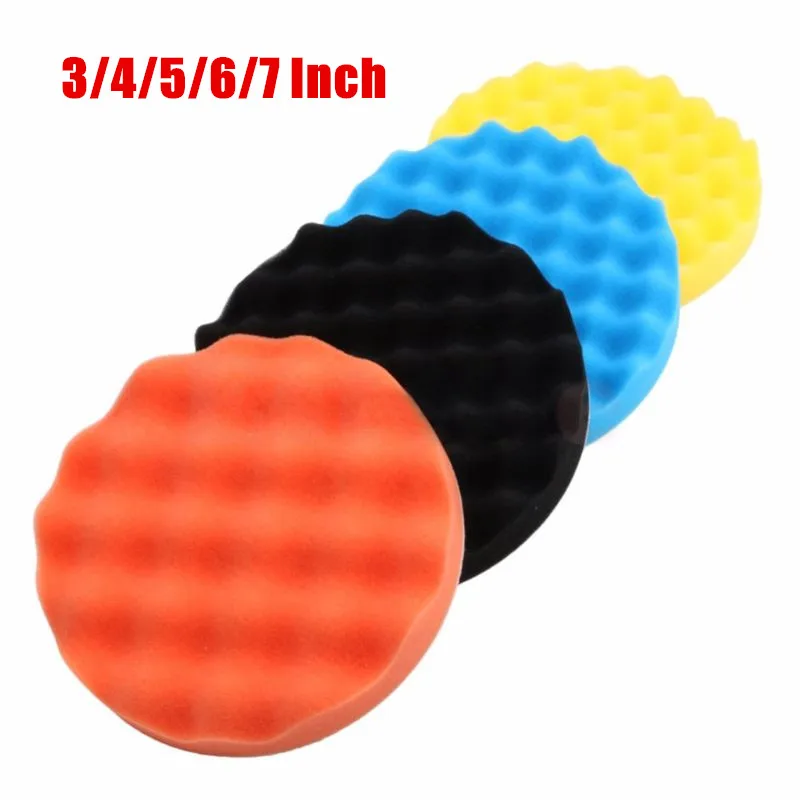Polishing Pads 4 Pcs 3/4/5/6/7 Inch Buffing Buffer Sponge Wax Polishing Kits For Watch Car Glass Polisher