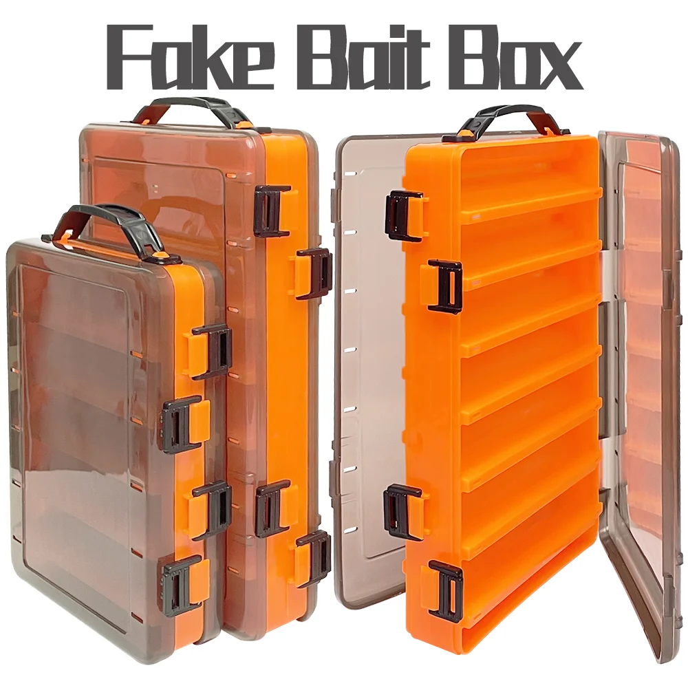 Double-sided Lure Box Double-layer Tool Box Hard Bait Box Storage  Accessories Box Wooden Shrimp Box Minnow Pencil Fish Lure Box - AliExpress