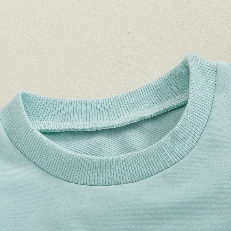 Toddler Baby Girl Boy Sweatshirt Easter Clothes Kids Bunny Embroidery Crew Neck Long Sleeve Pullover Casual Tops for Infant 1-4Y