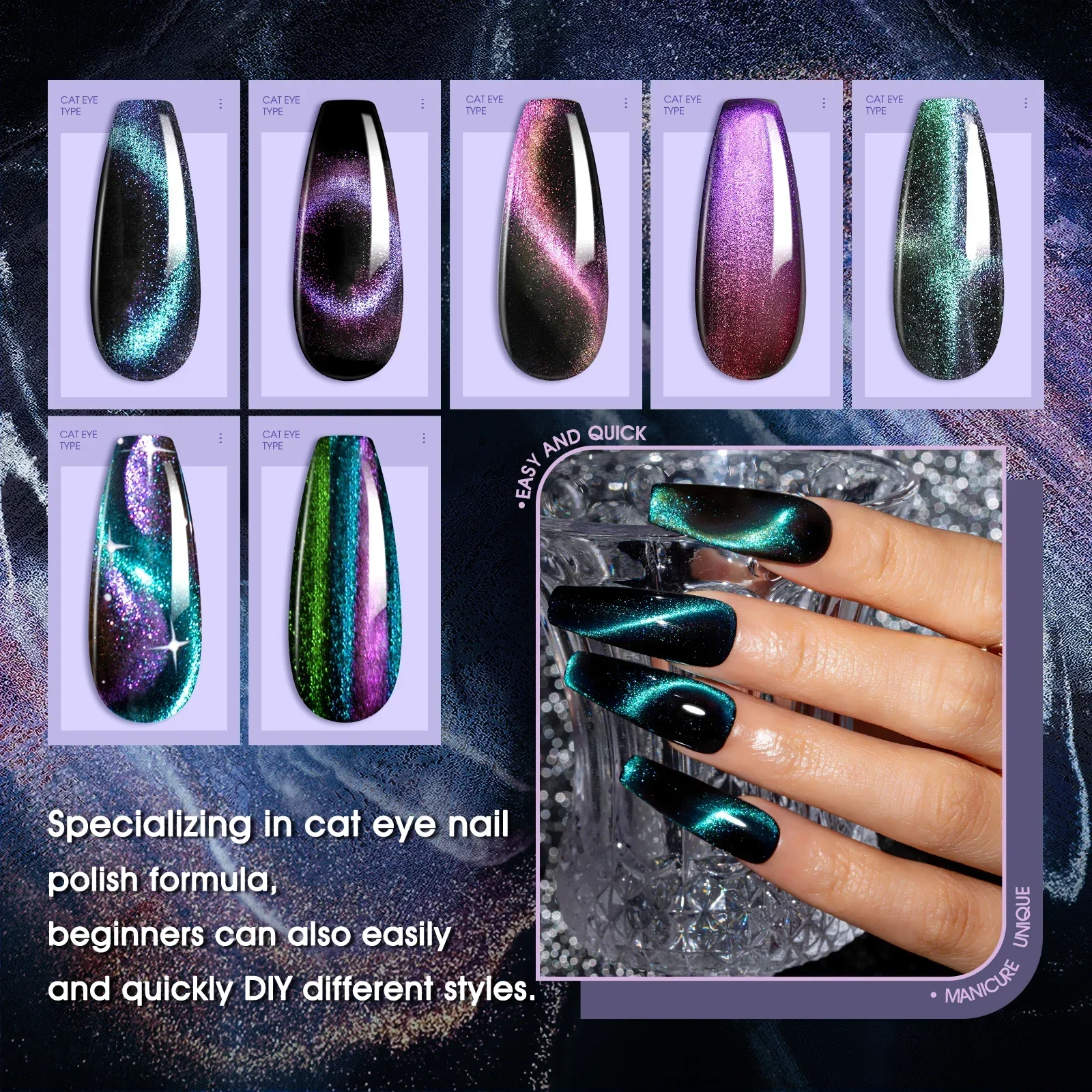 ROSALIND iridescent Nail Polish set Christmas Kits UV Gel For Manicure Soak Off  Nail Polish Kit Varnishes glitter nail polish 6