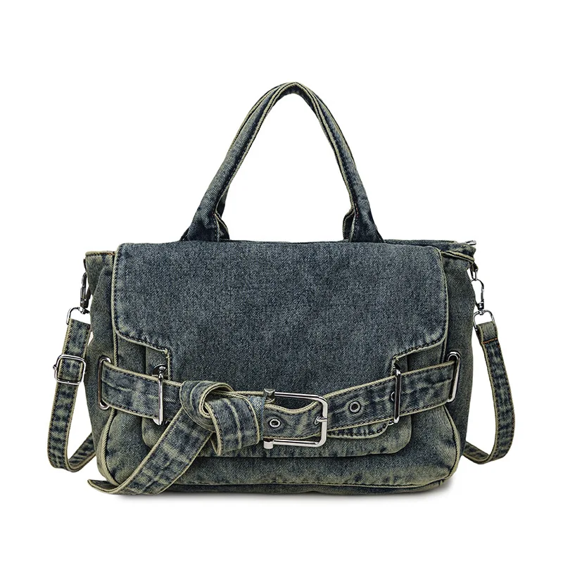 Wash Denim Bags For Women Luxury Designer Handbags And Purses 2025 New In Vintage Large Capacity Commuting Shoulder Crossbody