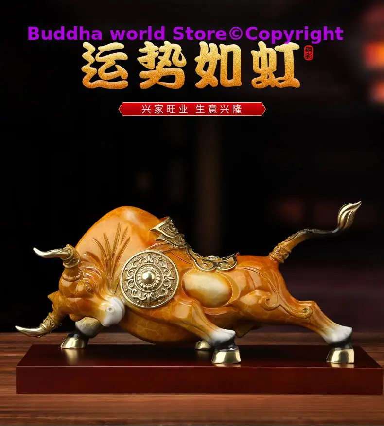 

Good luck FENG SHUI decorative statue HOME company SHOP store Efficacious Talisman Money Drawing Fortune Stock market bull
