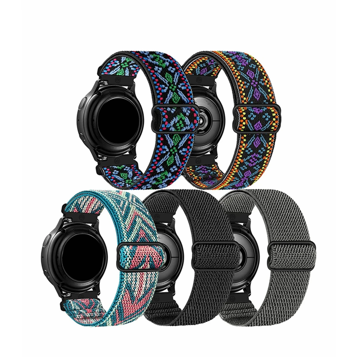 5 Pz/Pacco 20 Mm22Mm Cinturino In Nylon Per Huawei Gt 2/Gt 3 Band Elastico Smartwatch Band Per Huawei Gt2 Pro/Gt3 Pro/ Huawei Gt 42Mm 46Mm