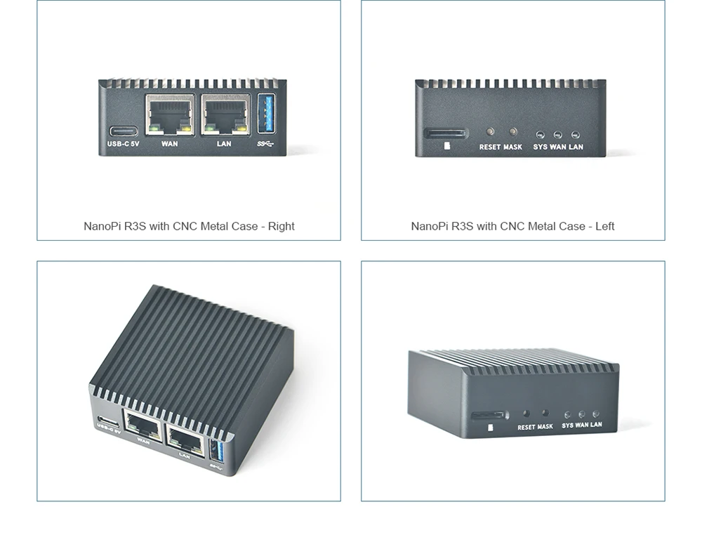 NanoPi R3S Router Dual-Gbps Ethernet Ports Rockchip RK3566 SoC 2GB LPDDR4X Devel