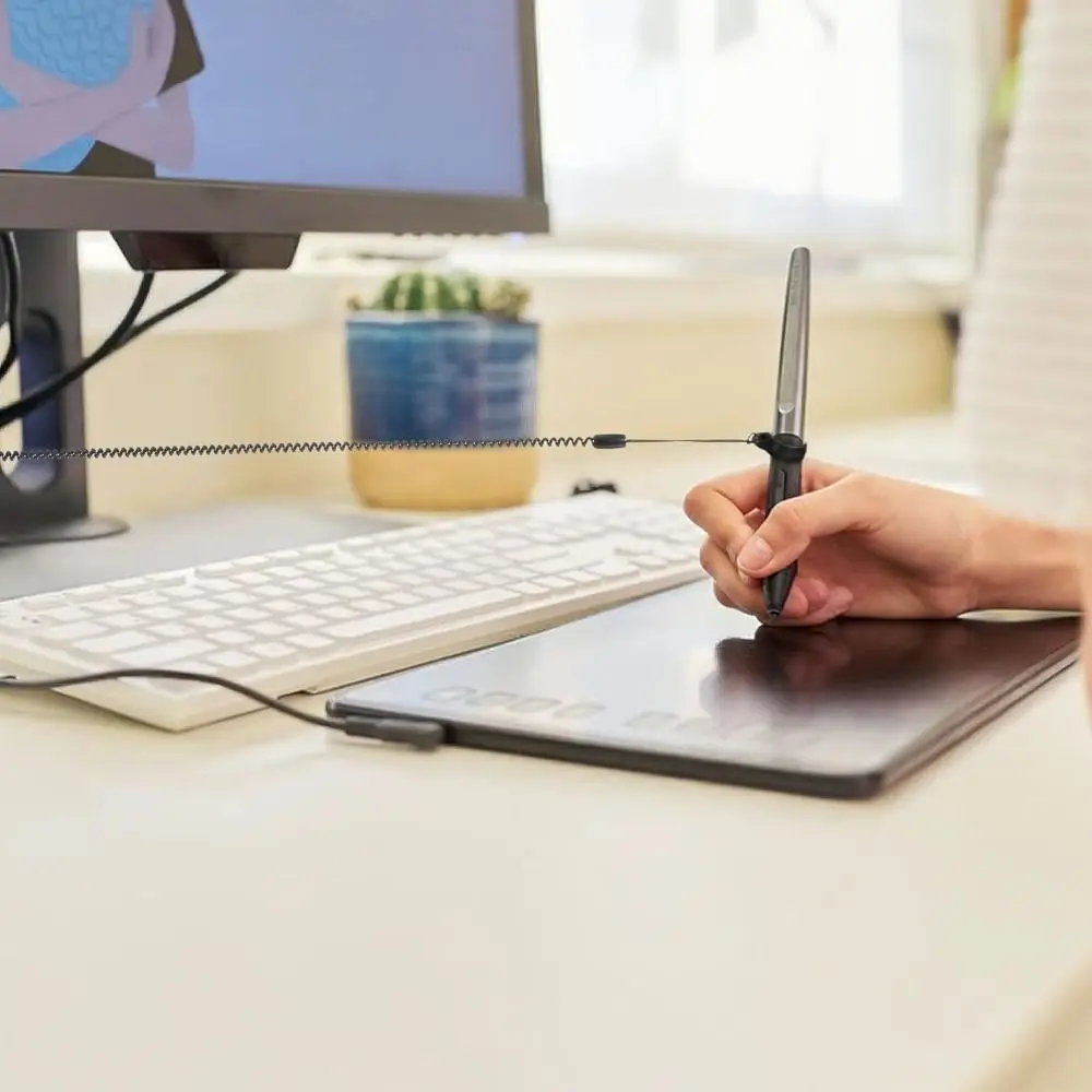 5pcs 전문가용 개폐식 펜 끈 분실 방지 40cm 길이 펜 끈 탄성 펜 홀더 사무실용