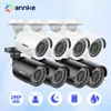ANNKE 1080P HD-TVI Security Camera Kit 4PCS 2MP Bullet Outdoor Weatherproof Housing 66ft Super Night Vision Smart IR CCTV Camera 1