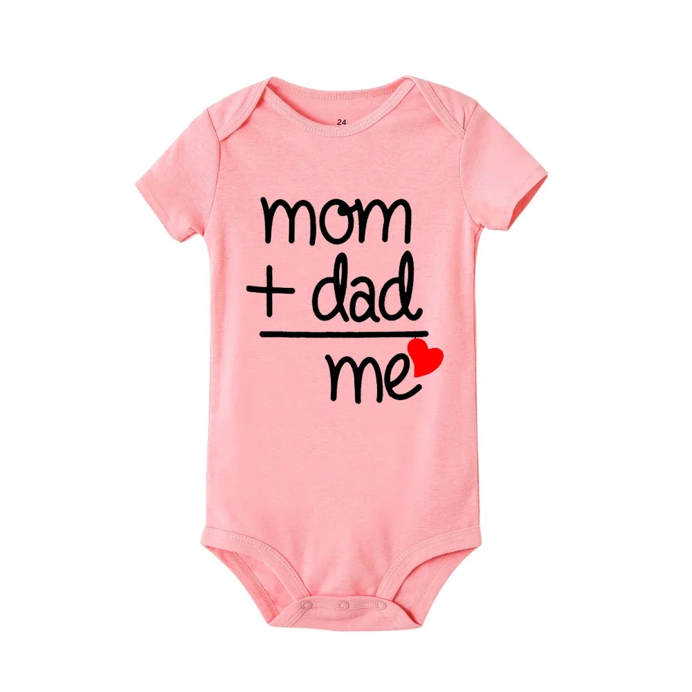 Baby Rompers Baby Jumpsuit Mom Plus Dad Equals Me Funny Cute Outfits For Boy Girl Newborn Toddler