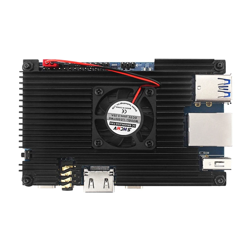Orange Pi 5 Aluminum Alloy Case Active & Passive Metal Cooling Enclouse with Fan