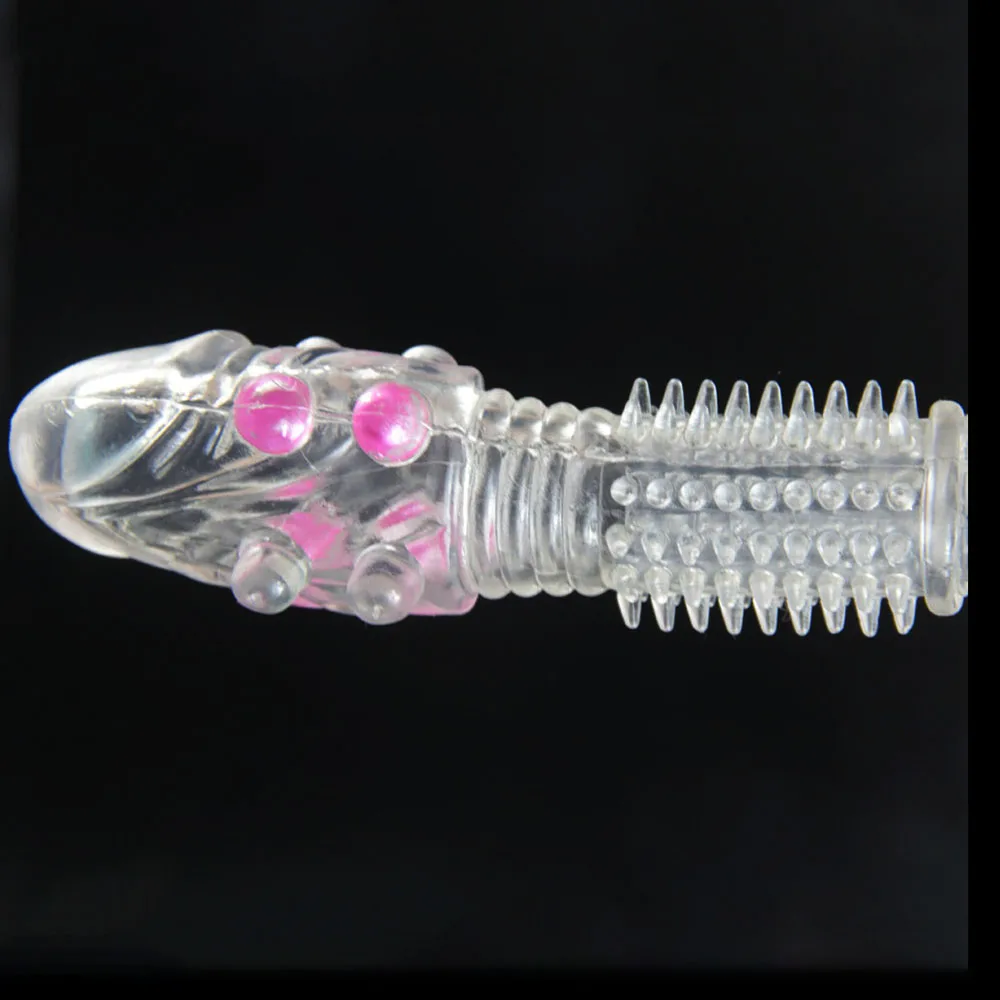Thorn Bold Penis Enlargement Delayed Extender condom Prolong Beads Reusable thorn vibrator sleeve sex toys for man Elephant Nose male sex toys