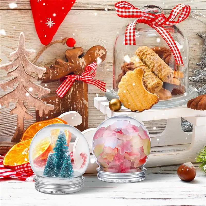10 Boules à Neige Transparentes Vides - Bricolage Décoration Intérieure - Globe D'eau DIY