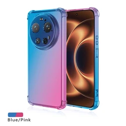 Gradient Shockproof TPU Case - Protective Clear Cover for Xiaomi 17 Ultra (Blue Pink)
