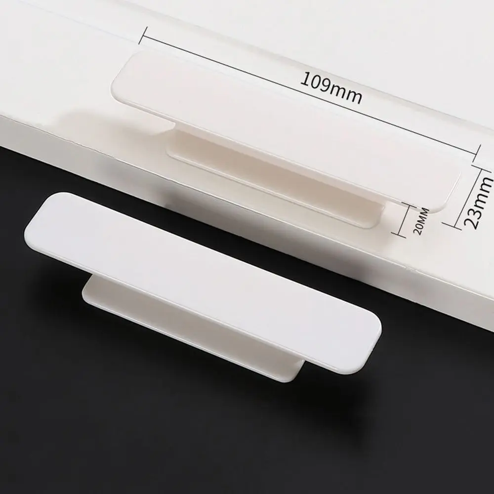 Door Handles Self-Adhesive Plastic Knob 109*23mm 2Pcs For Cupboard Wardrobe Drawer Door Window