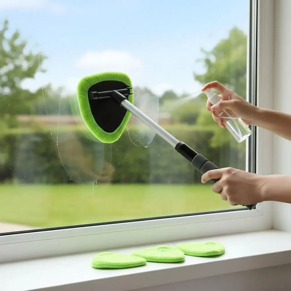 텔레스코픽 자동차 앞유리 청소 브러시 마이크로파이버 유리창 클리너 자동차 유..