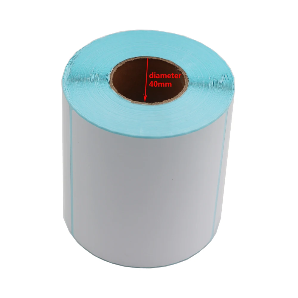 Wide Thermal Label Paper Roll - White Self-Adhesive Stickers