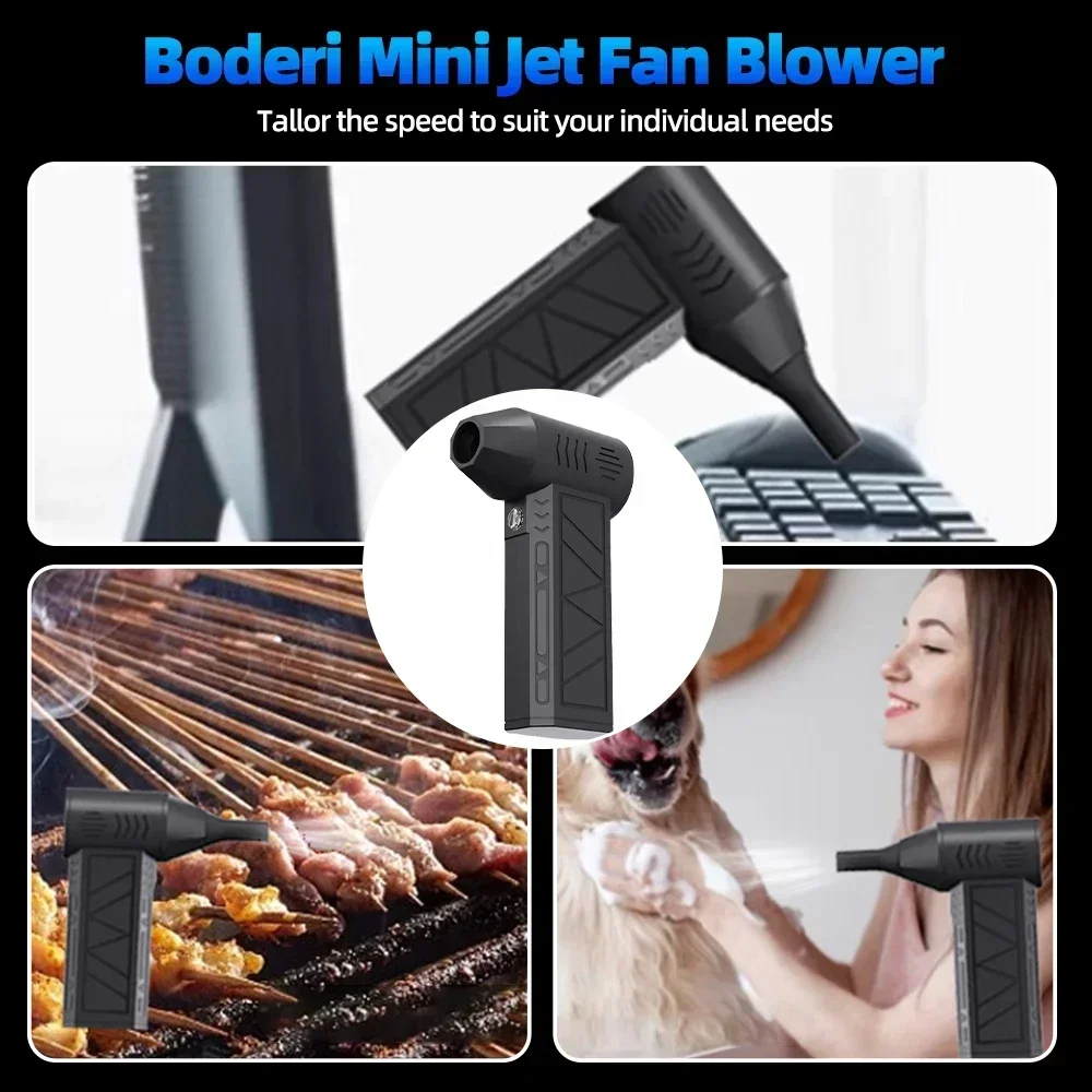 130000RPM Mini Turbo Jet Fan Electric Air Duster Adjustable wind speed Turbo Violent Blower Rechargeable with Light Car Cleaning 6