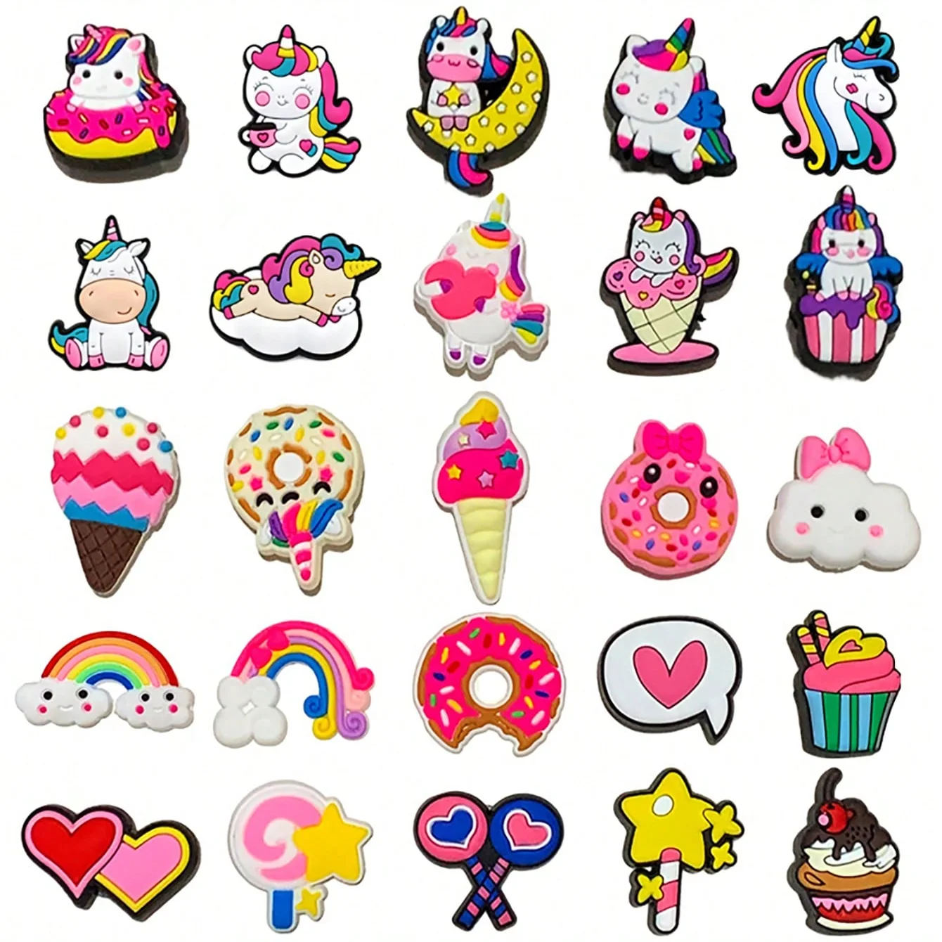 shoe charms Unicorn Shoe Decorations for Clogs Bubble Slides Sandals PVC Accessories for Christmas Birthday Gift